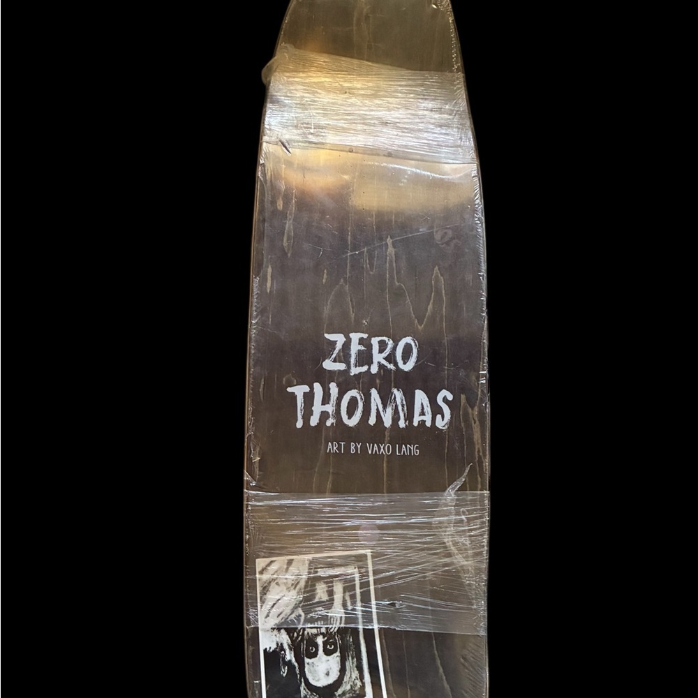 Zero Thomas Black Graphic Skate Deck - Art by Vaxo Lang